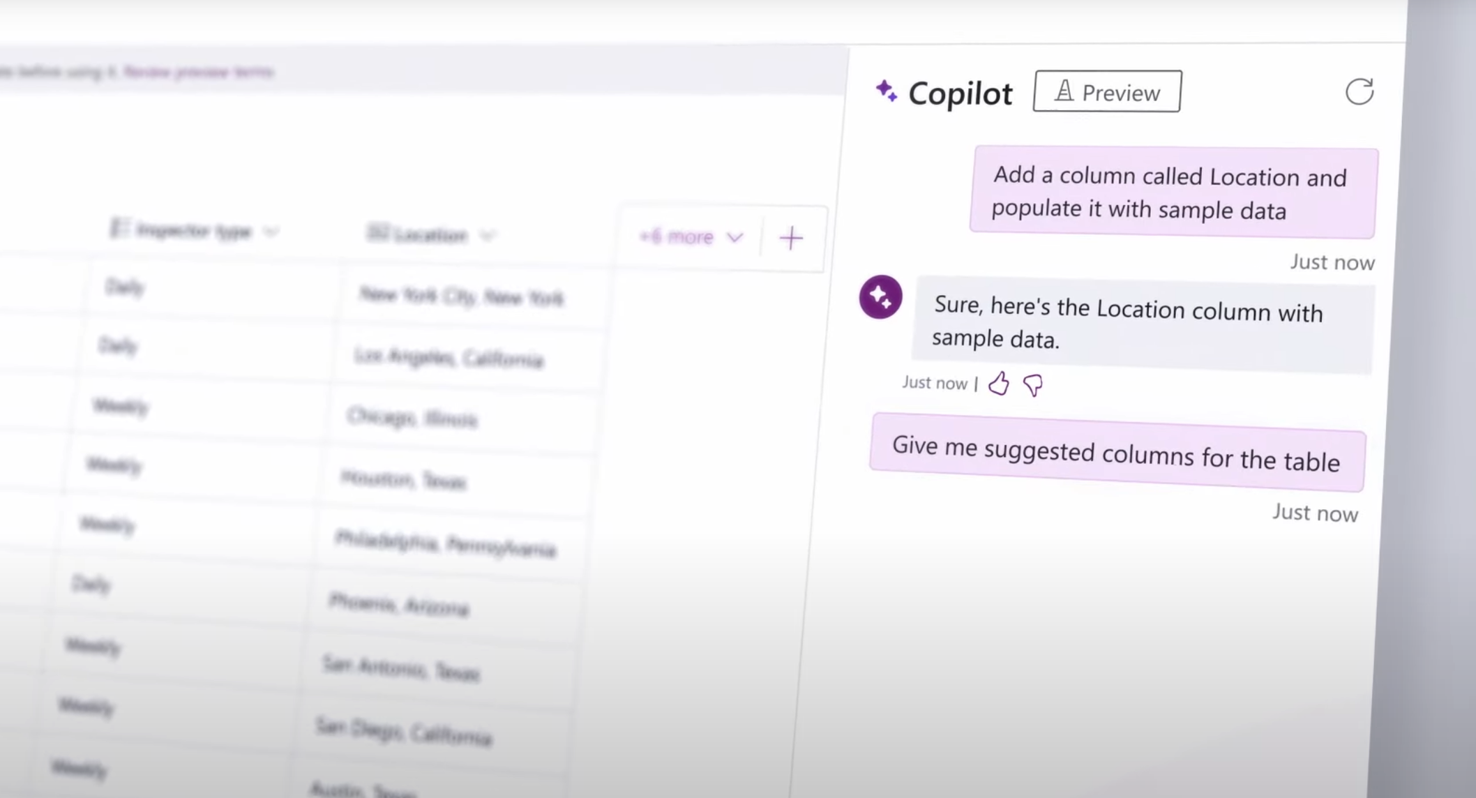 Exemple Microsoft Copilot Power Apps