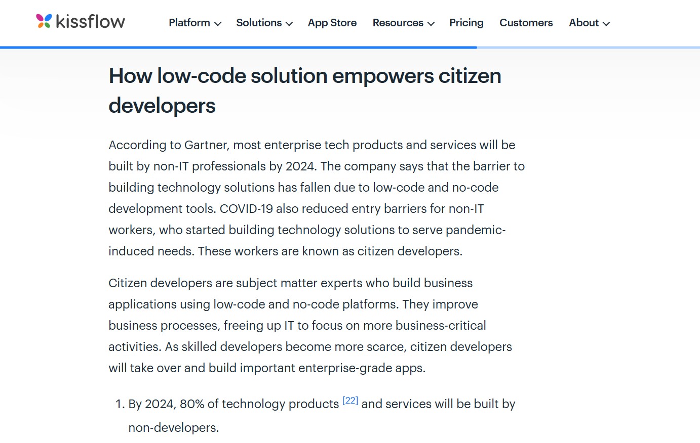 Graphique adoption Low-Code en entreprise